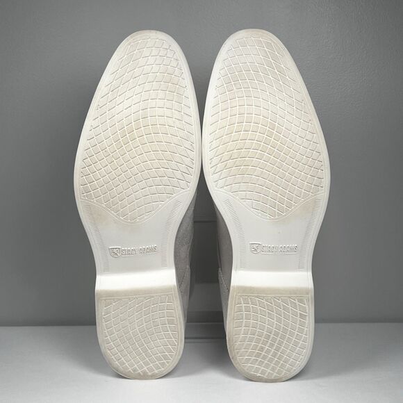 Stacy Adams Wilcox Suede Leather Lace Up Oxfords Dress Shoes 13 M Light Grey - Picture 7 of 8